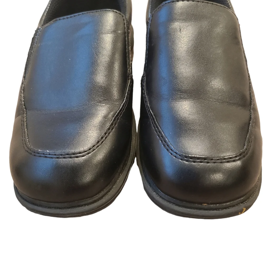 Route 66 Boys faux leather black slip on dress shoe size 10